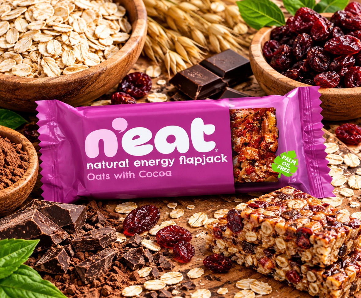 N'eat Natural Energy Oats with Cocoa "Flapjacks" (16x50g)