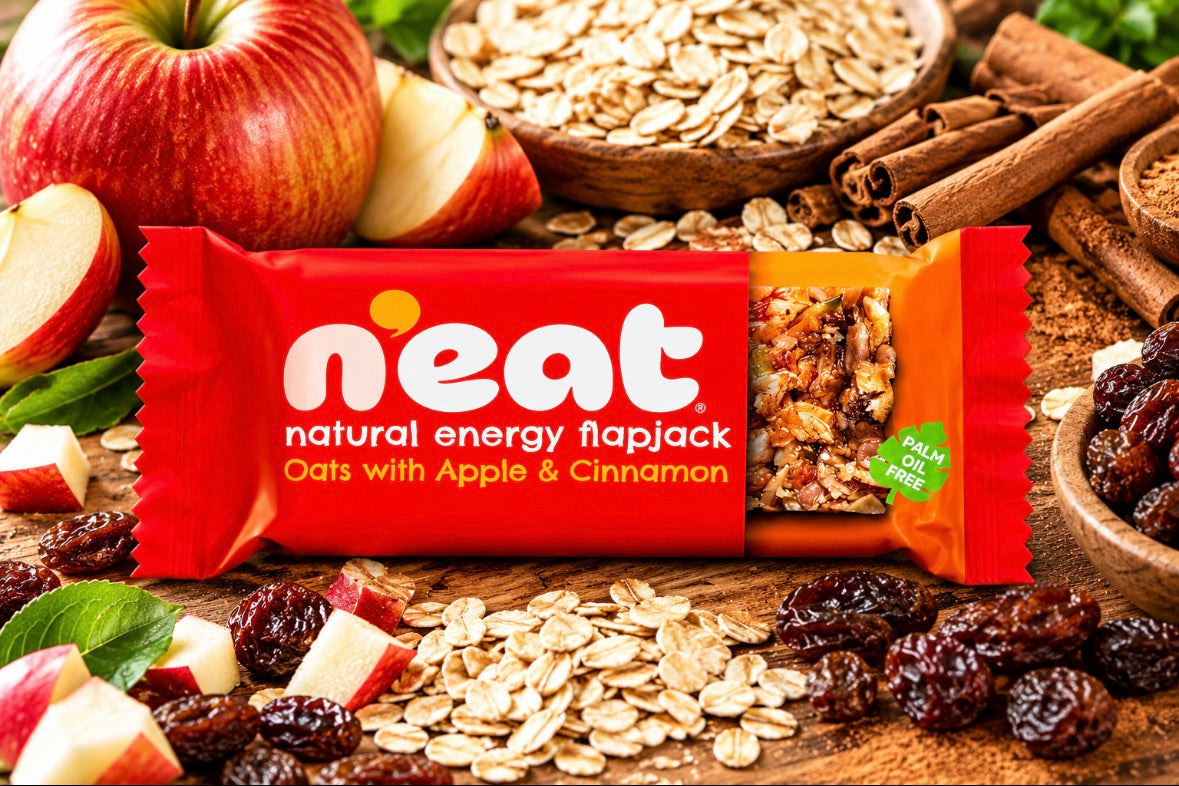 N'eat Natural Energy Oats with Apple & Cinnamon "Flapjacks" (16x50g)