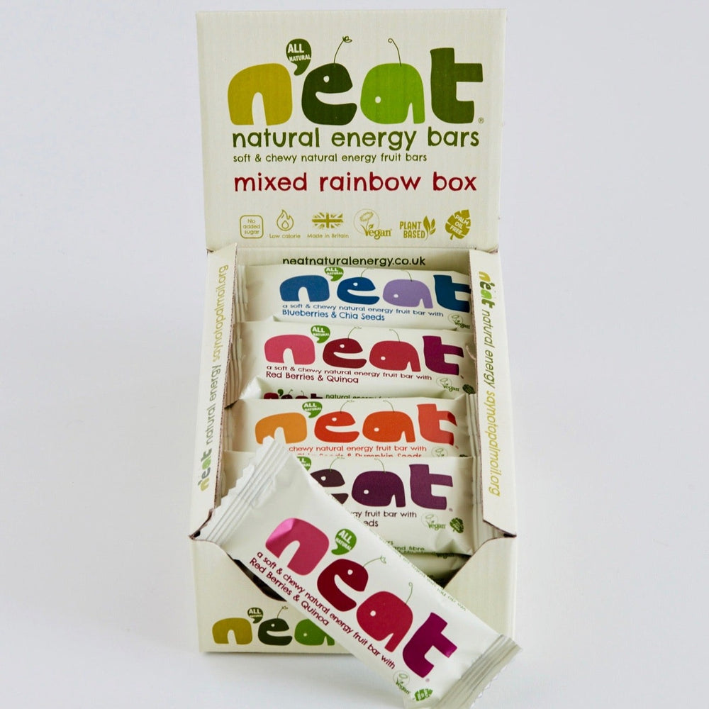N'eat Mixed Rainbow Box of Natural Energy Bars (16x45g)