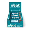 A display box of N'eat Natural Energy Flapjacks, Traditional Oats, containing individually wrapped flapjacks