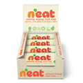 A display box of N'eat Natural Energy Fruit Bars, Apricot, Chia seeds  & Pumpking Seeds, containing individually wrapped bars