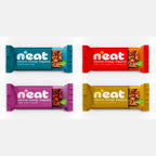Individual packaging of the 4 n'eat natural energy flapjack flavours